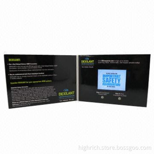 5*7 inches 3.5-inch LCD video brochure greeting card